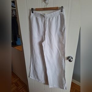 H&M White Linen Pants
